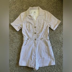 Urban Outfitters BDG Striped Denim Romper